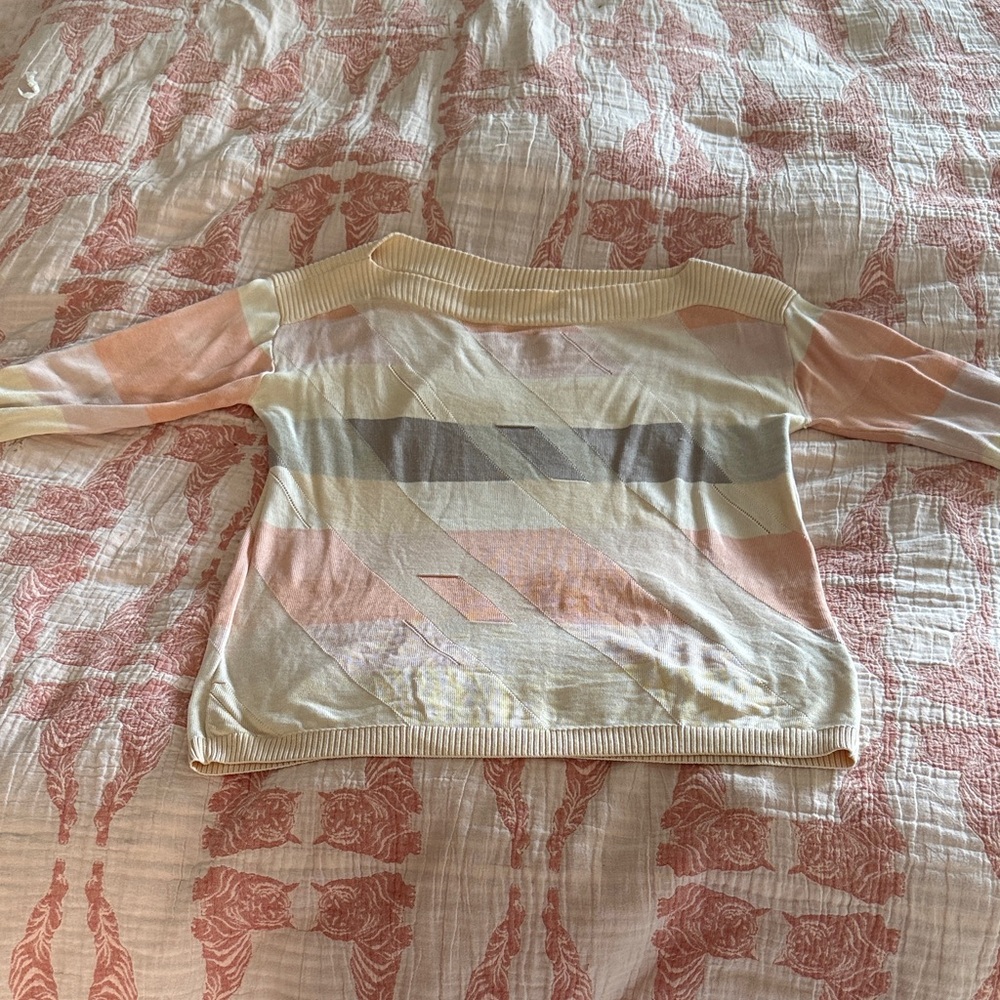 Marc By Marc Jacobs Cream and Pink Sweater